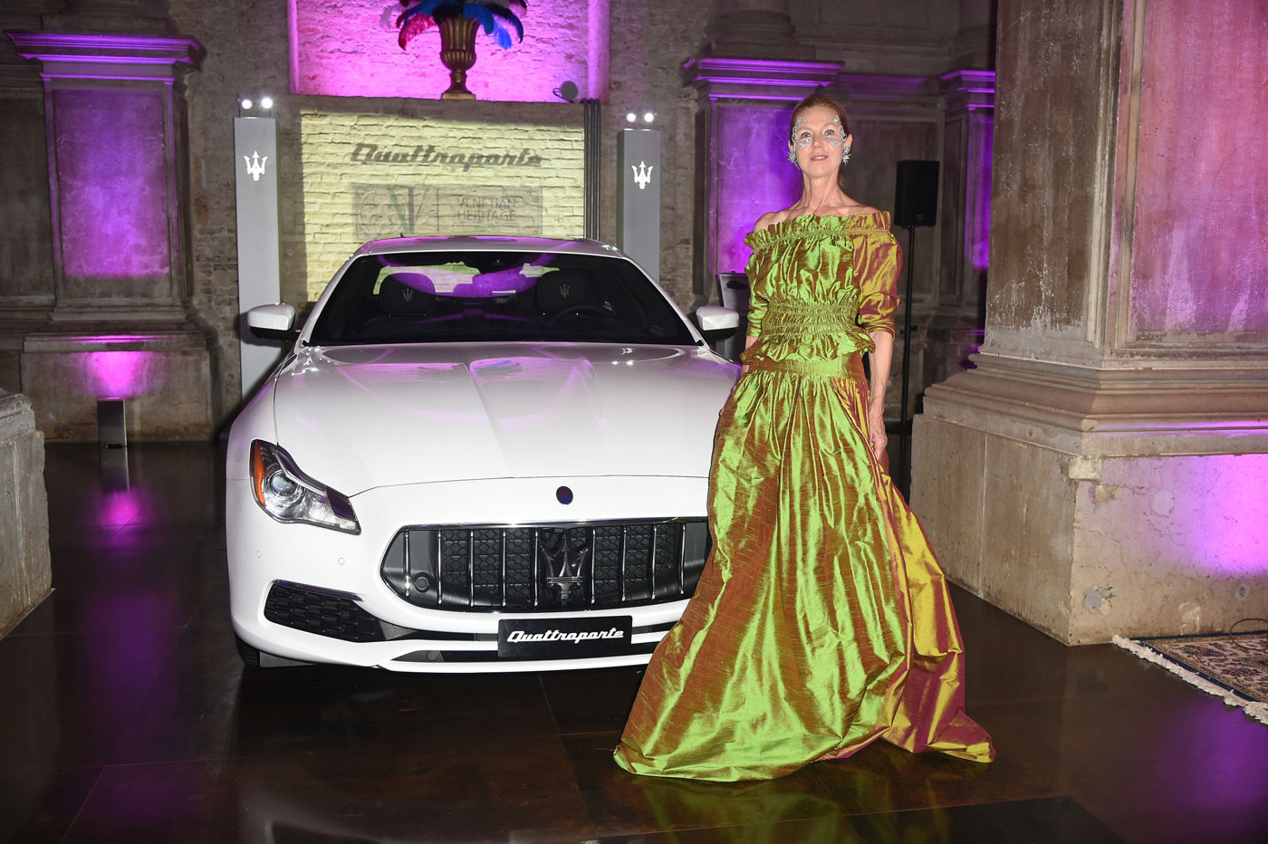 Francesca Bortolotto Fossati with Maserati Quattroporte GTS GranLusso Venetian Heritage Tribute