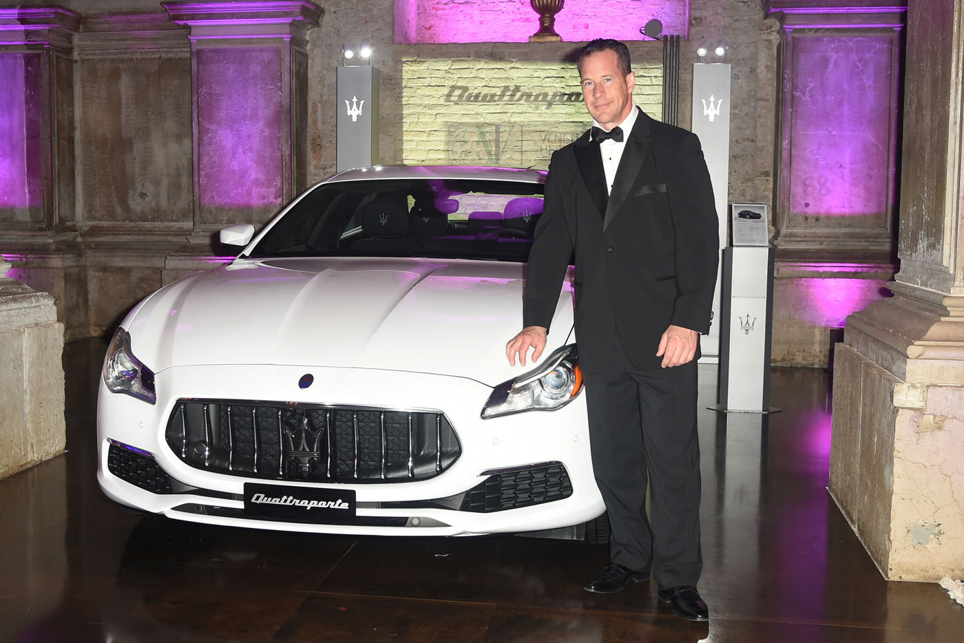 Reid Bigland with Maserati Quattroporte GTS GranLusso Venetian Heritage Tribute (1)