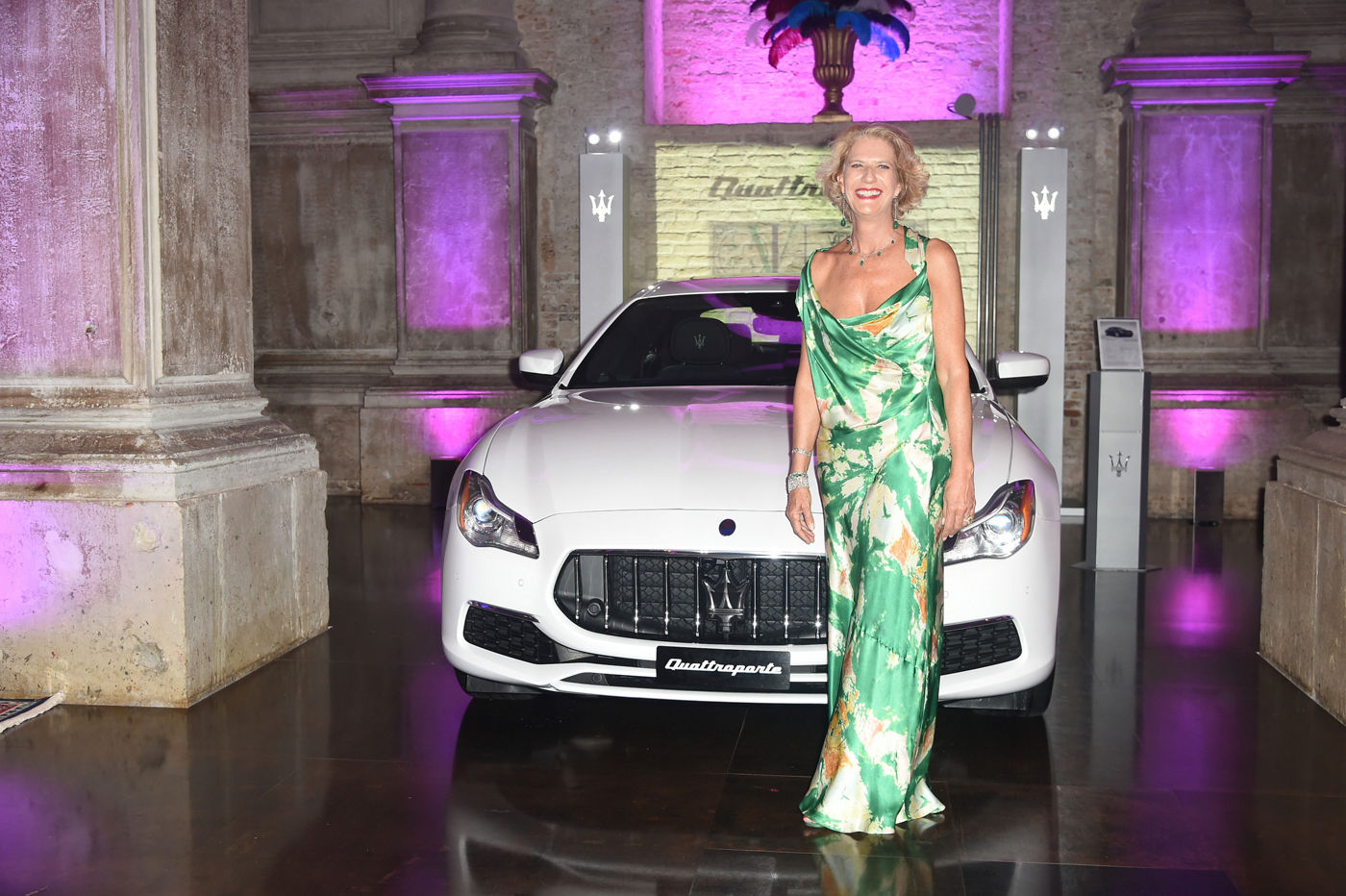 Valentina Marini Clarelli Nasi with Maserati Quattroporte GTS GranLusso Venetian Heritage Tribute