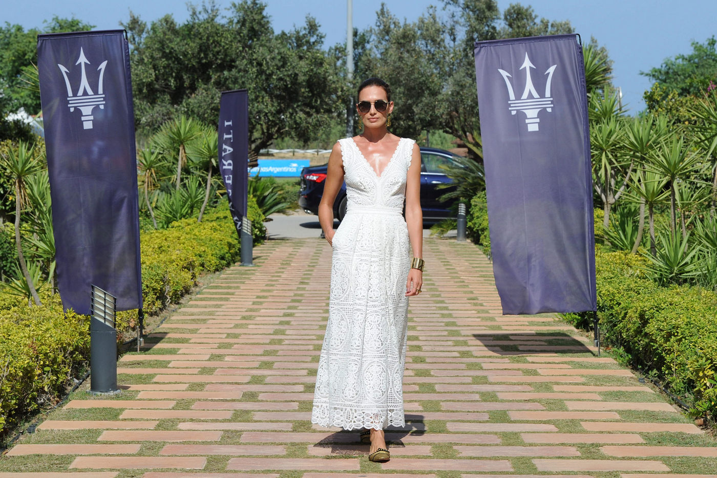 Nieves Álvarez durante evento Maserati