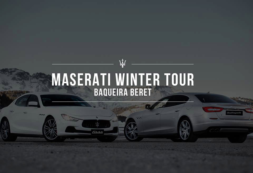 Inscripción "Maserati Winter Tour - Baqueira Bere