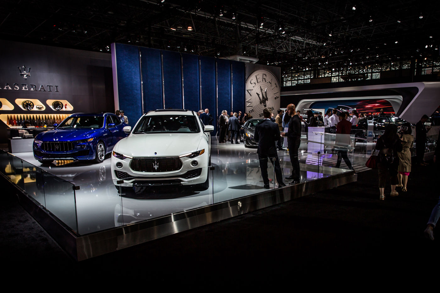 Exposición de Maserati Levante en el New York Motor Show de 2017