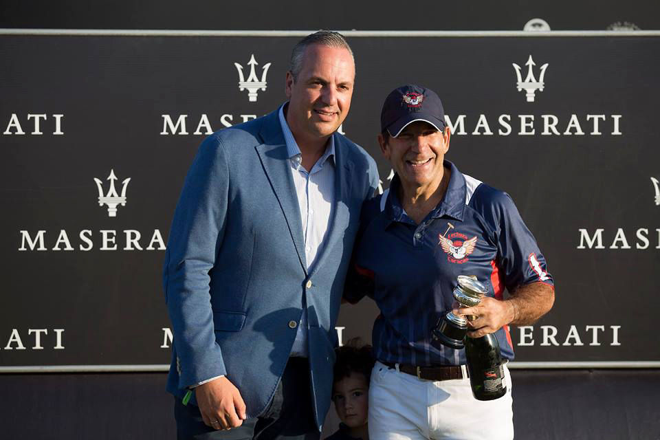 Victor Vargas con jugador de polo para Copa de Bronce Maserati