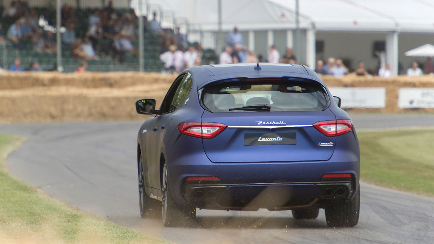 Maserati Levante Trofeo at Goodwood Festival, rear view