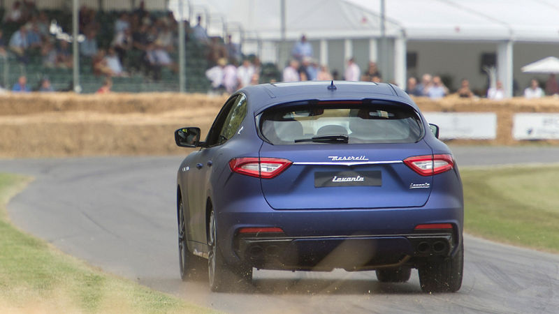 Maserati Levante Trofeo at Goodwood Festival, rear view