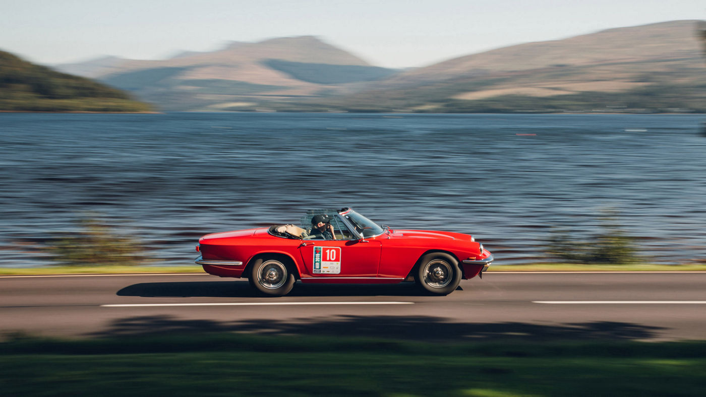 Maserati classic models at the 40th International Rally in Scotland