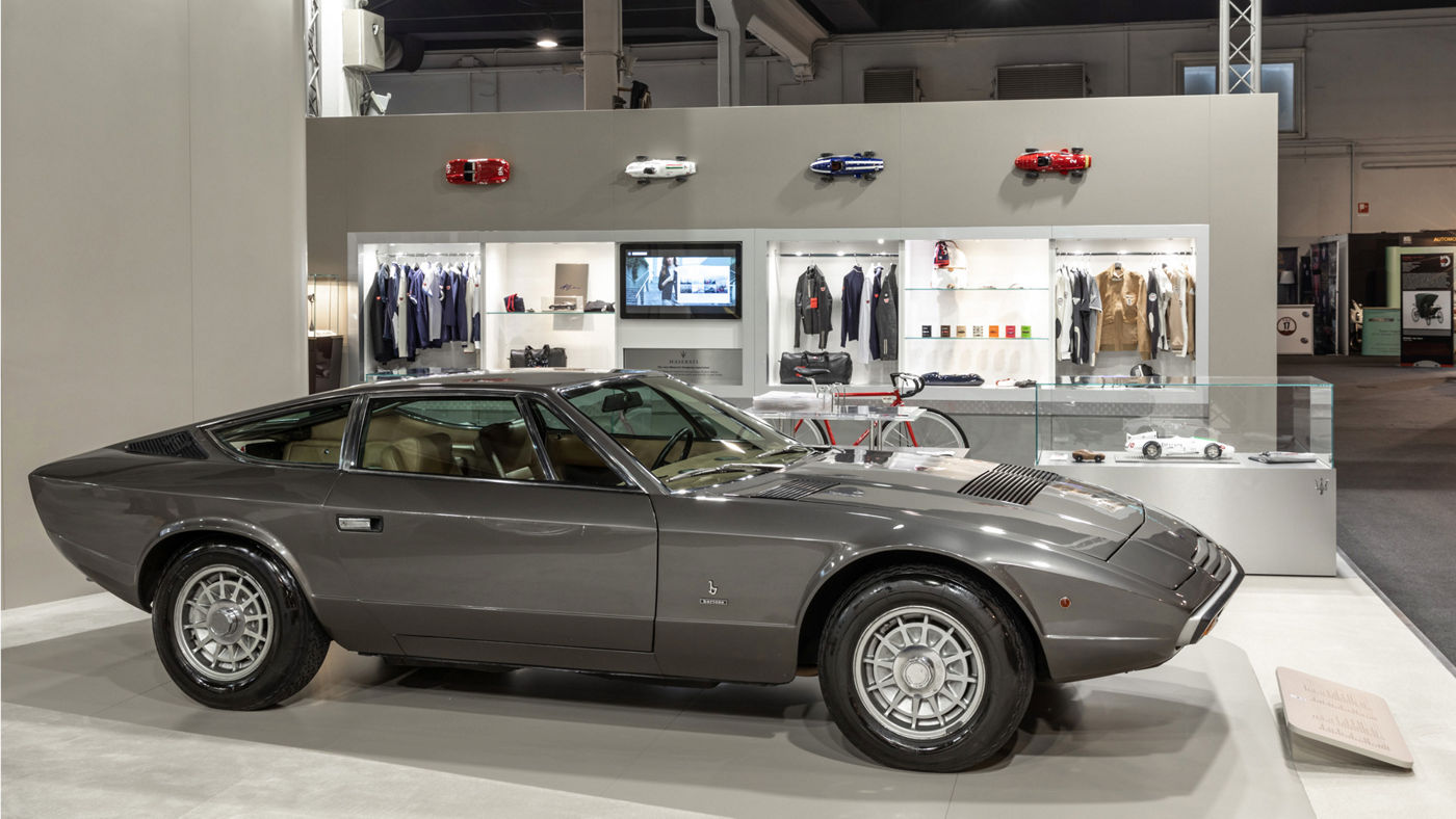 La Maserati storica Khamsin 1973 al Salone di Padova 2018