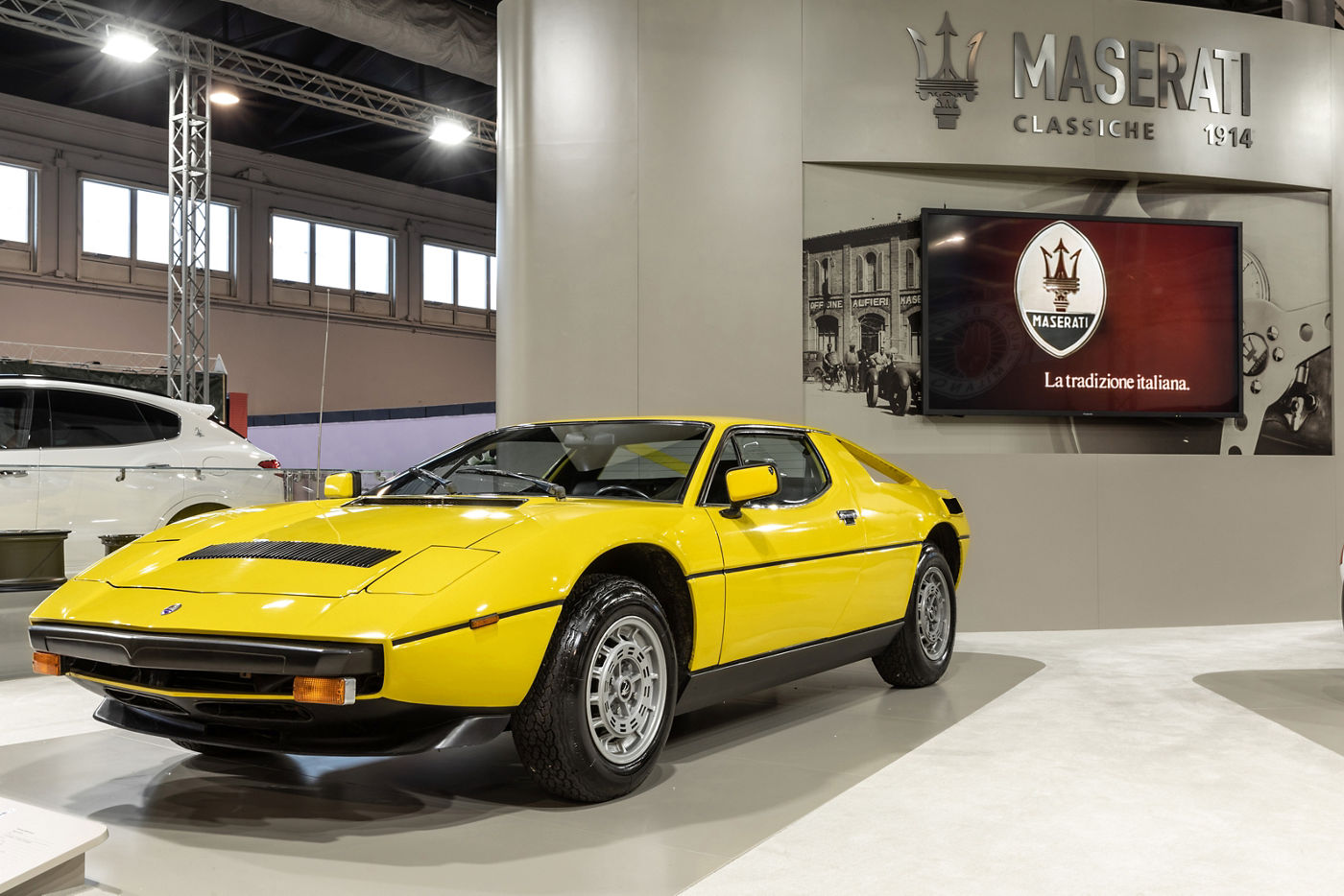 La Maserati d'epoca Merak SS Turbo 1975 al Salone di Padova 2018