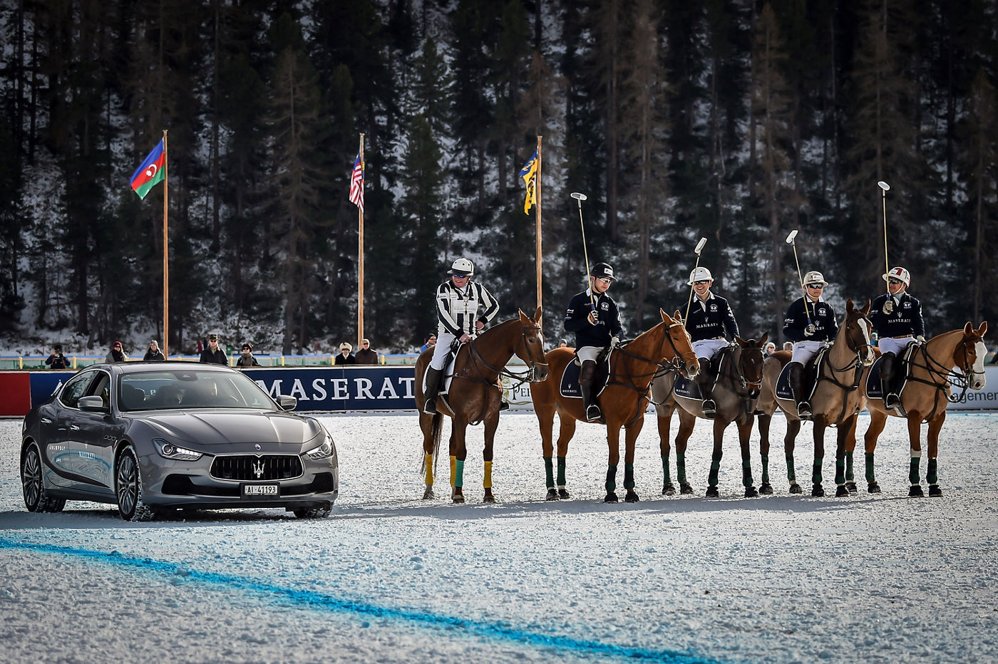 Maserati Ghibli alla World Cup di Polo a St-Moritz