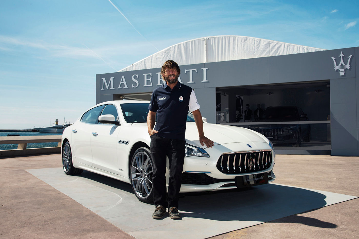 Maserati Quattroporte allo Yachting Festival di Cannes con Giovanni Soldini