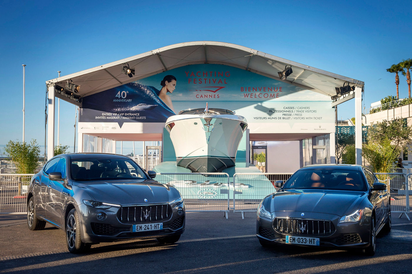 Maserati Levante e Quattroporte allo Yachting Festival di Cannes