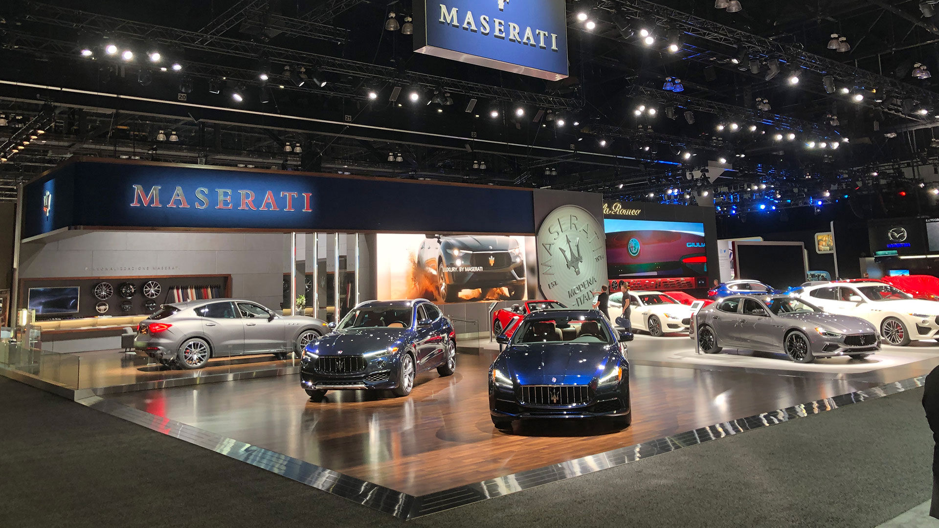 All Maserati models displayed at Los Angeles Auto Show 2019