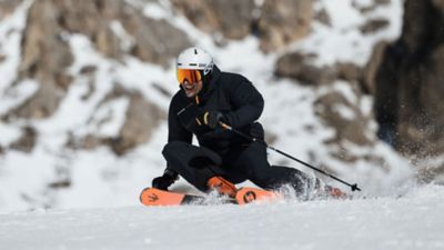 Skier in action on the snow