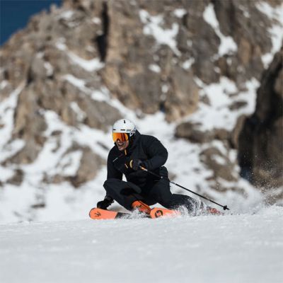 Skier in action on the snow