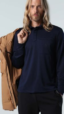 Blue recycled piqué Maserati polo shirt