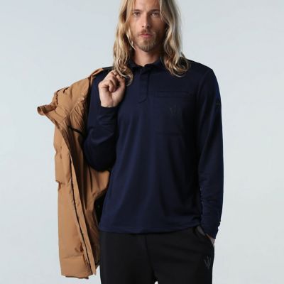 Blue recycled piqué Maserati polo shirt