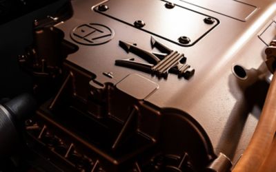 Detail of a Maserati Folgore electric engine.