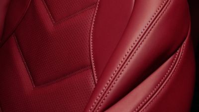 The internal coverings of the Maserati Grecale Luxury SUV.